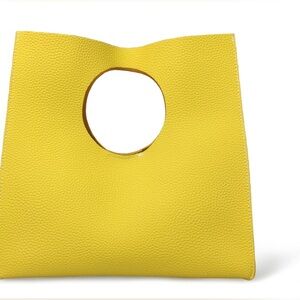 NWT Vintage Minimalist Style Leather Handbag Clutch Small Tote, MULTI COLORS